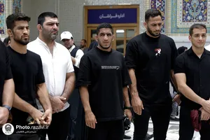 تشرف تیم ملی کشتی بزرگسالان به حرم مطهر