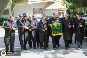 تشرف جانبازان قطع نخاعی 70درصد به حرم مطهر رضوی
