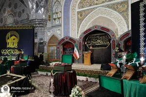 آیین تعویض پوش ضریح مطهر رضوی به مناسبت آغاز ماه محرم