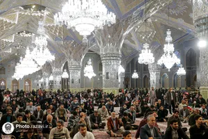مراسم شب میلاد امام حسن مجتبی علیه السلام در حرم مطهر رضوی