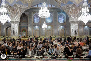 ترتیل خوانی قرآن کریم در حرم مطهر رضوی
