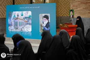 جلسه دفاع از پایان نامه دانشجویان دانشگاه امام رضا علیه&zwnj;السلام در حرم مطهر رضوی
