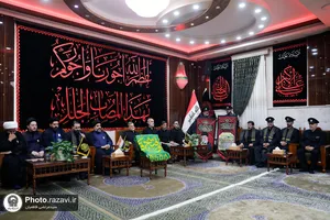 تشرف کاروان سفیران امام رئوف علیه&zwnj;السلام به حرم امیرالمؤمنین علیه&zwnj;السلام
