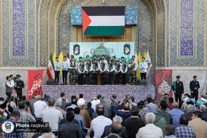 اجتماع همبستگی با جبهه مقاومت فلسطین در حرم مطهر رضوی