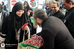 استقبال از زائرین بارگاه منور رضوی در راه آهن مشهد