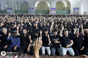 عزاداری هیأت&zwnj;های مذهبی مهاجرین افغانستانی در حرم مطهر رضوی