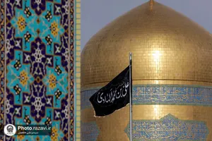 سیاه&zwnj;پوشی حرم مطهر رضوی به مناسبت شهادت امام هادی علیه&zwnj;السلام