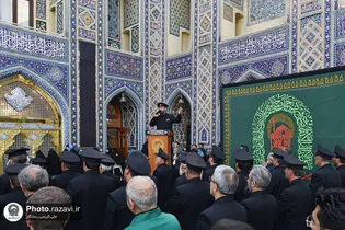 عزاداری هیئت عالم آل محمد (ع) همزمان با روز شهادت امام صادق (ع) در حرم رضوی