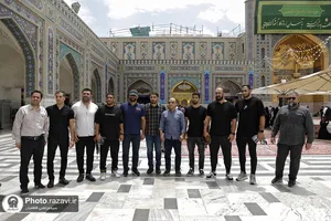 تشرف تیم ملی کشتی بزرگسالان به حرم مطهر