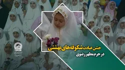 جشن عبادت شکوفه‌های بهشتی در حرم مطهر رضوی