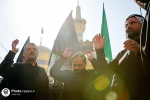 حرم مطهر رضوی در روز شهادت حضرت زهرا سلام&zwnj;الله علیها 
