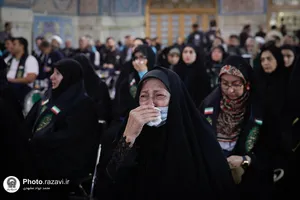 آیین بدرقه کاروان پارالمپیک در حرم مطهر رضوی