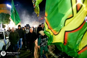 تشییع پیکر شهید گمنام دفاع مقدس در بلوار سجاد مشهد