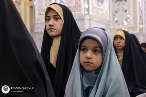 تشرف هیئت خانوادگی مدارس امام رضا علیه&zwnj;السلام به حرم مطهر رضوی