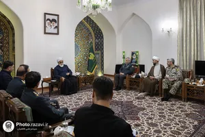 دیدار فرمانده منطقه پدافند هوایی شمال شرق کشور با تولیت آستان قدس رضوی