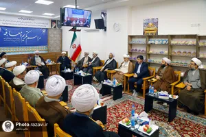 مراسم تکریم و معارفه رئیس دفتر نمایندگی سازمان علمی و فرهنگی آستان قدس رضوی در قم