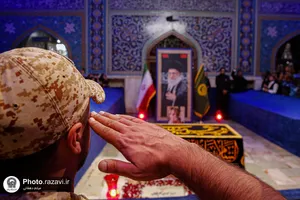 بزرگداشت مقام سرباز در حرم مطهر رضوی 