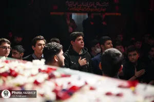 تشییع پیکر شهدای گمنام دفاع مقدس در مدارس امام رضا(ع)