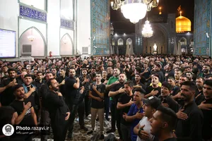 عزاداری هیئت حسینیه اعظم زنجان در حرم مطهر رضوی