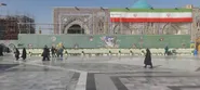 دیوارنگاره «مباهله؛ سند حقیقت» در حرم مطهر رضوی به نمایش درآمد