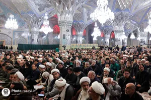 مراسم بزرگداشت آیت الله رئیسی در حرم مطهر رضوی