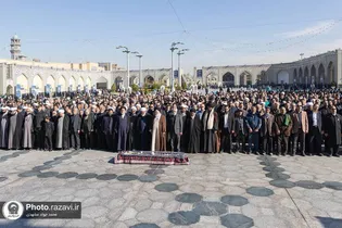تشییع پیکر مرحومه حاجیه خانم مروی، در صحن کوثر حرم مطهر امام رضا (ع)