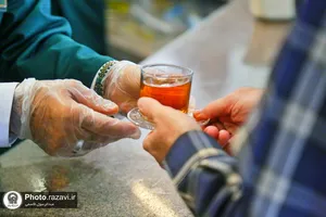 حضور گروه جهادی شهید مصطفی انجم افروز شهر خورموج در چایخانه حضرت