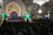 اجتماع باشکوه بانوان خدمه حرم مطهر رضوی در حرم امام رضا (ع)