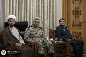 دیدار فرمانده منطقه پدافند هوایی شمال شرق کشور با تولیت آستان قدس رضوی