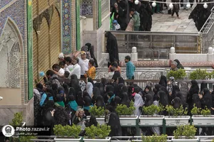 بارش باران بهاری در حرم مطهر رضوی