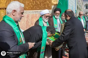آیین تعویض پوش ضریح و پرچم گنبد منور رضوی-2