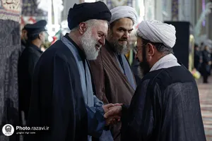 مراسم بزرگداشت چهلمین روز تدفین رهبر شهید انقلاب اسلامی در حرم مطهر رضوی