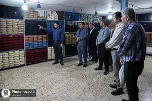 بازدید کارکنان آستان قدس رضوی از شرکت فرش