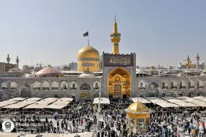 سیاه&zwnj;پوشی حرم مطهر رضوی در پی حمله تروریستی رژیم صهيونيستی به غزه