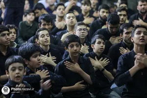 عزاداری نوجوانان در هفتمین روز شهادت امام حسین علیه السلام