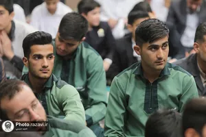 مراسم عید غدیر نوجوان خادم حرم مطهر رضوی