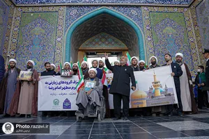 تشرف روحانیون نيروی زمینی سپاه پاسداران انقلاب اسلامی به حرم مطهر رضوی
