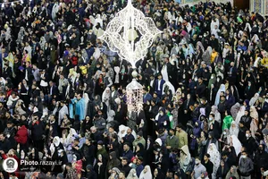 نقاره زنی در حرم مطهر رضوی به مناسبت تحویل سال 1402