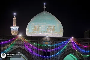 حرم مطهر رضوی در شب میلاد حضرت زینب سلام الله علیها
