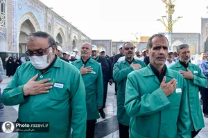 مراسم عزاداری خادمین حرم رضوی بمناسبت شهادت امام باقر علیه السلام