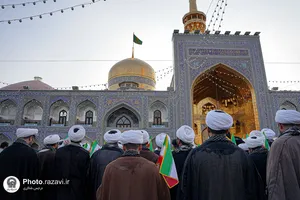 تشرف روحانیون نيروی زمینی سپاه پاسداران انقلاب اسلامی به حرم مطهر رضوی
