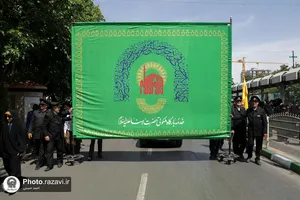 گلباران حرم مطهر رضوی در روز میلاد حضرت معصومه سلام الله علیها