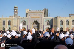 عزاداری خدام در روز شهادت امام رضا علیه السلام