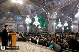 مراسم گرامیداشت حماسه ٩ دی در حرم مطهر رضوی