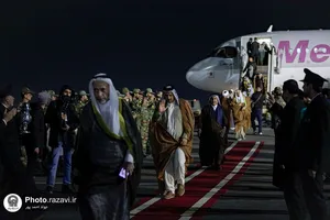 استقبال از شیوخ عشایر عراق در فرودگاه شهید هاشمی&zwnj;نژاد مشهد-۲
