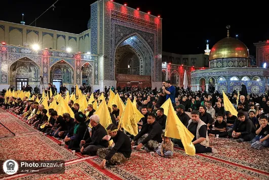 أنغام «حمل أعلام» شيعة أفغانستان في العتبة الرضوية المقدسة