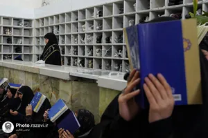 خدمت&zwnj;رسانی خدمه خواهر بارگاه منور رضوی در شب&zwnj;های قدر