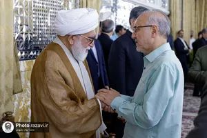 مراسم جشن عید ولادت پیامبر اکرم صلی&zwnj;الله&zwnj;و&zwnj;علیه&zwnj;وآله در تالار ولایت حرم مطهر رضوی 