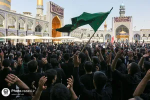 عزاداری روز تاسوعای حسینی در حرم مطهر رضوی