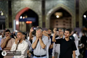 مراسم عزاداری زائران عرب زبان در حرم مطهر رضوی
